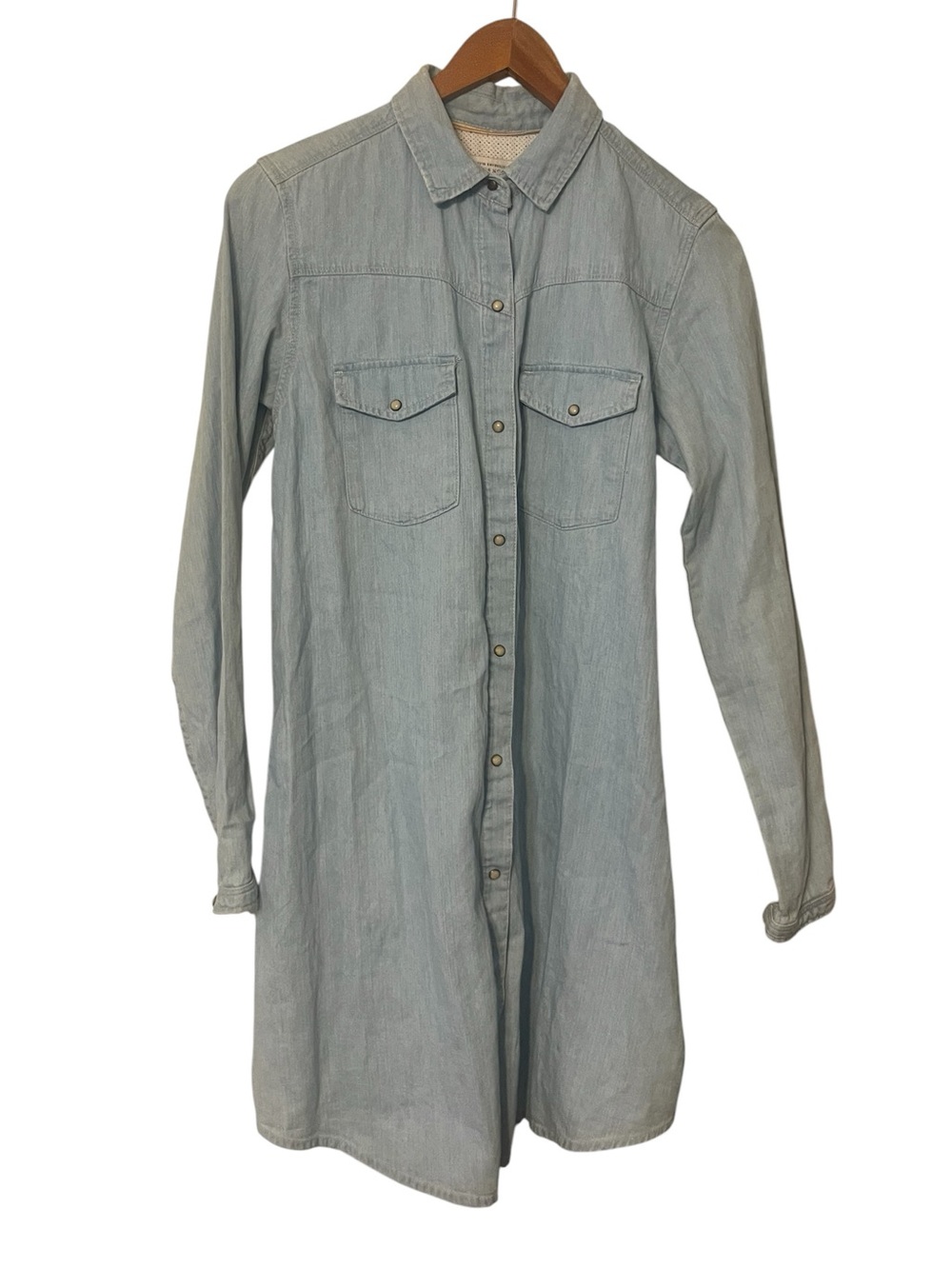 Maison Scotch Embroidered Light Denim Dress